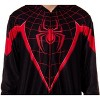 Seven Times Six Marvel Spider-Man Miles Morales Union Suit Adult One Piece Hooded Pajamas Black - 4 of 4