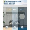 118"x67" Retractable Awning, Iron Stand Tool-Free Installation, Sun Shade for Window, Balcony, Patio - 4 of 4