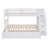 TiramisuBest Twin over Twin/Full Bunk Bed with Twin Size Trundle(White) - 4 of 4