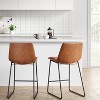 Bowden Faux Leather Counter Height Barstool - Threshold™ - 2 of 4
