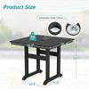 Square Outdoor Dining Tables for 4, HDPS Weather Resistant Patio Dining Table, 35" Outdoor Tables with 1.96" Umbrella Hole - 3 of 4