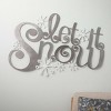 24" Sullivans Let It Snow Christmas Wall Decor, Silver - 3 of 3