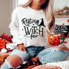 Simply Sage Market Women's Graphic Sweatshirt Resting Witch Face - 2 of 4