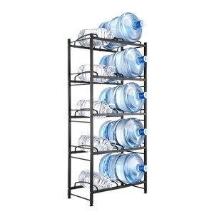 VEVOR 5 Tiers Water Jug Holder, 5 Gallon Water Bottle Holder, Double Row Water Bottle Rack for 10 Bottles, Heavy Duty Water Jug Rack - 1 of 4