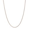 Black Bow Jewelry 1.2mm, 14k Rose Gold, Diamond Cut Solid Spiga Chain Necklace - 2 of 4