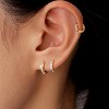 Inerney Gold Huggie Hoop Earrings Set for Women, Dainty Small Sterling Silver Earring Stacks Hypoallergenic Jewelry for Multiple Piercings - 4 of 4