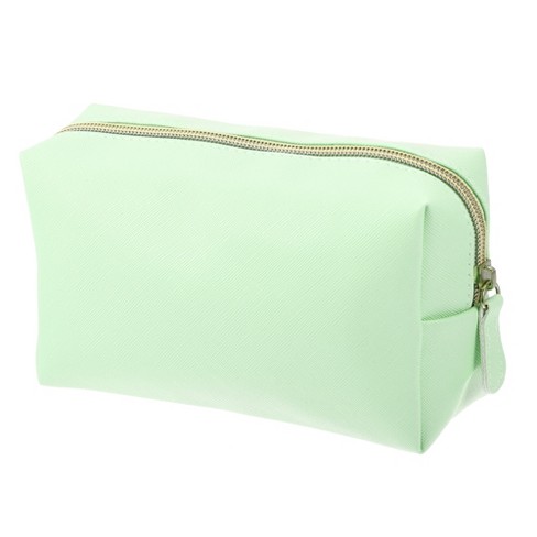 Green Leather Travel Case Toiletry Case Vanity Case 