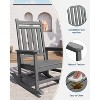 Coucheta Rocking Chair - HDPE All-Weather Poly Lumber Rocker (Grey, 380lb Capacity) - 3 of 4
