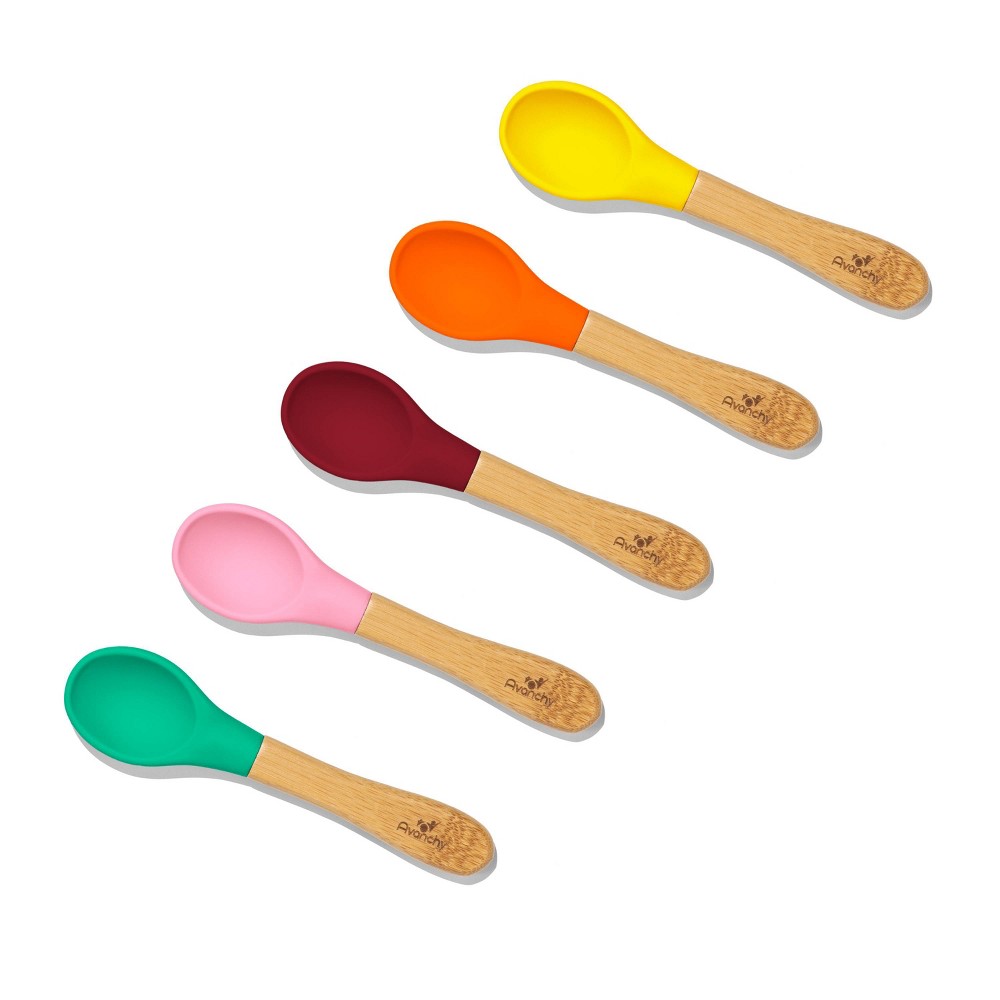 Photos - Other Appliances Avanchy Bamboo Baby Training Spoon - 5pk Pink
