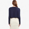 Amaryllis Women's Two-Piece Set Ribbed Knit Cropped Cardigan and Matching Cami Sleeveless Top Versatile Casual Outfit - 4 of 4