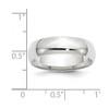 Black Bow Jewelry 2mm to 6mm 10K White Gold Lightweight Domed Comfort Fit Band - 4 of 4