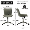 YOUNIKE Modern Home Office Chair Adjustable Swivel Desk Chair Leather Rolling Task Vanity Chair Seat Size 19.49"Wx16.93"Dx(17.91-22.64)"H - 2 of 4