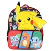 Pokemon 3d Pikachu Bulbasaur Squirtle Charmander 14 Kids School Backpack  Multicoloured : Target