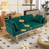 MOONMISS Polyester Sofa Set Loveseat Sofa with Metal Feet , 65"Convertible Futon loveseat - 3 of 4