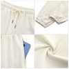 Women's Jogger Pants Casual Drawstring Waist Wide Leg Tapered Sweatpants with Side Pockets - 3 of 4