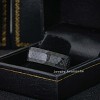 Jewelry Avalanche 8mm Pipe Cut Gunmetal IP Carbon Fiber Inlay Faceted Tungsten Carbide Mens Wedding Band - 2 of 4