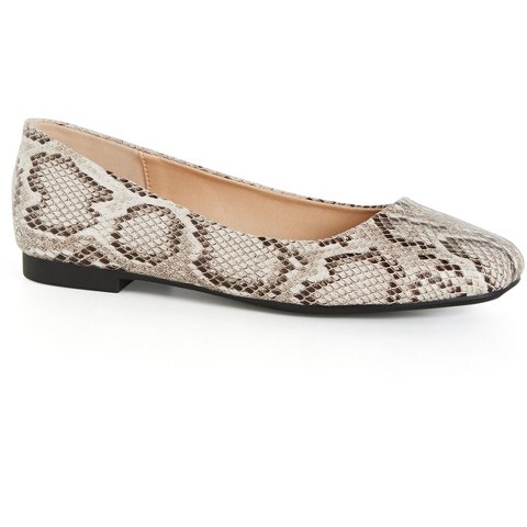 Обувь City Chic | Women's Plus Size WIDE FIT Rae Ballet Flat - reptile - 12W