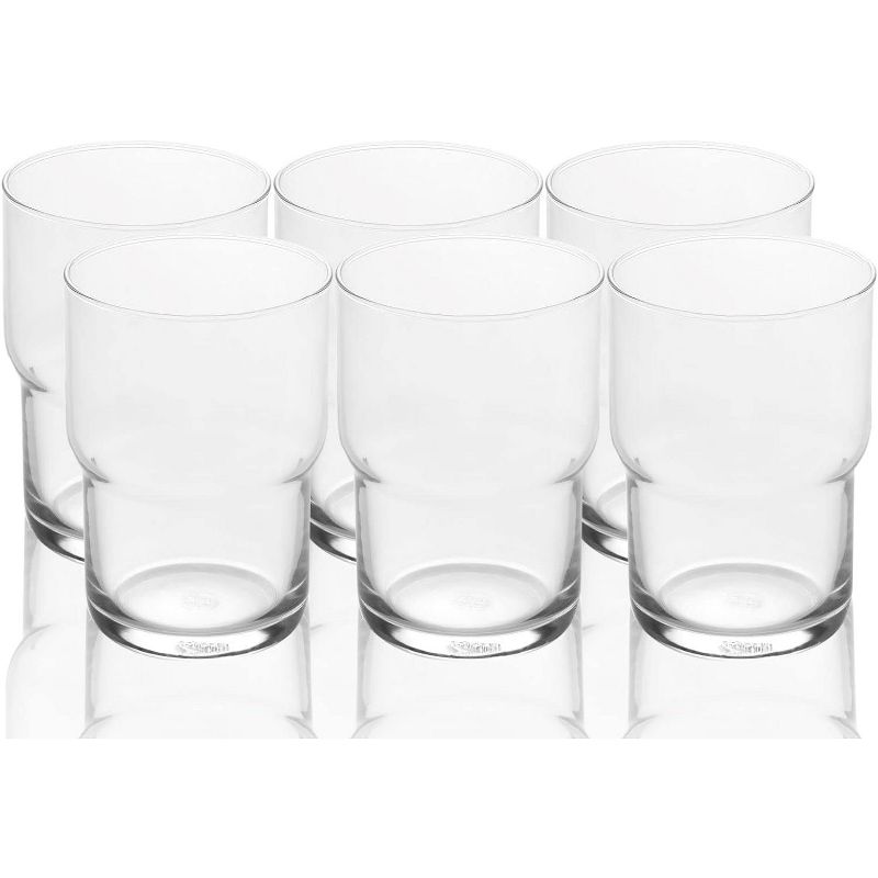 LEMONSODA Iced Coffee Glasses - Set of 6 Stackable Cups, 1 of 6