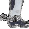 CTM Women's Sparkle Black and White Cowboy Boot Bag Charm - 3 of 3