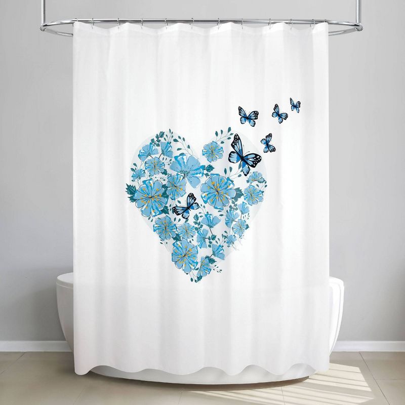 Butterfly Heart Shower Curtain - Allure Home Creations, 3 of 7
