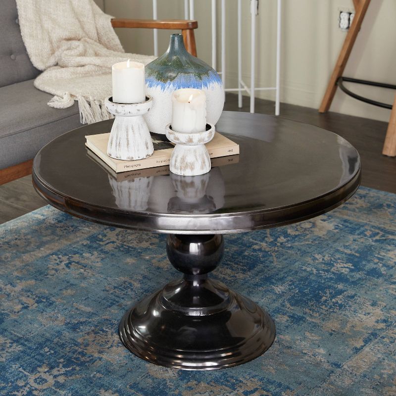 Modern Traditional Metal Coffee Table Black - Olivia &#38; May, 2 of 9