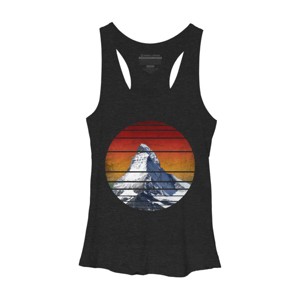 Women's Design By Humans Vintage Snow Mountain Peak By punsalan Racerback Tank Top - 1 of 2