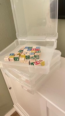 12” x 12” Plastic Scrapbook Storage Case by Simply Tidy - Portable