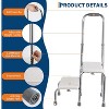 Step Stool with Dual Handle and Non-Skid Platform Duty 450 Lbs Capacity Height Adjustable Heavy Duty Steps Foot Stool - 4 of 4