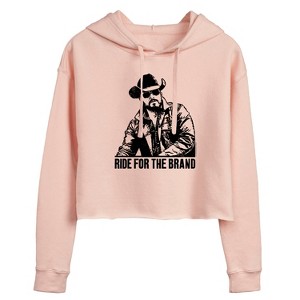 Women's - Yellowstone - Ride For The Brand Cropped Graphic Hoodie - 1 of 4