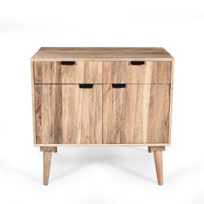 Christopher Knight Home Basil Mango Wood Cabinet with Drawers and Door, Natural