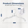 SereneLife SLHACR50 Clear Plastic Hangers – Non-Slip, Crystal-Cut, Durable & Space-Saving Invisible Hangers for Suits & Clothing (Transparent) - 2 of 4