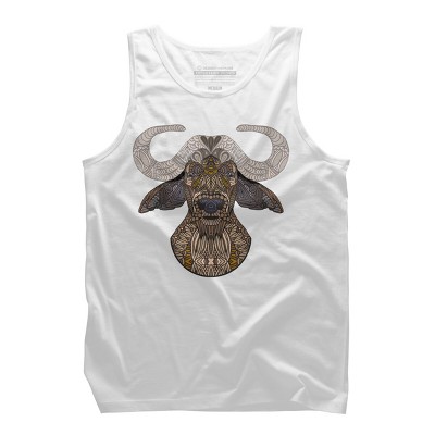 Men's Design By Humans African Buffalo By myartlovepassion Tank Top