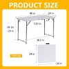 SUGIFT 4ft Portable Plastic Folding Tables for Home Garden Office Indoor Outdoor, White - 2 of 4
