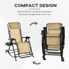 Outdoor Rocking Chairs, Foldable Reclining Zero Gravity Lounge Rocker with Pillow, Phone & Cup Holder, Combo Design with Folding Legs - 4 of 4