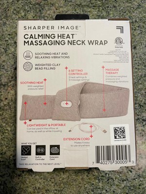 Sharper Image Calming Heat Massaging Electric Neck Wrap : Target