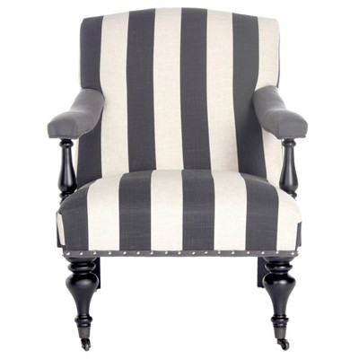 Upholstered Chair Black White - Safavieh