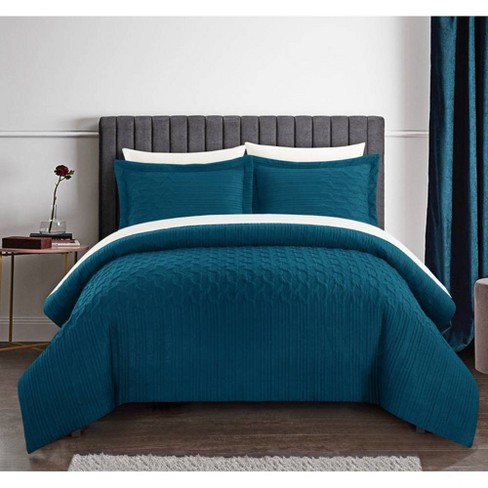 Chic Home Queen 3pc Jas Comforter Set Teal Target