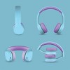 LiLGadgets Connect+ Girls Headphones for School Wired with Microphone, Volume Limiting for Safe Listening, Blue/Purple - 2 of 4