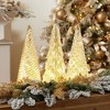 Melrose Lighted Mercury Glass Tree (Set of 3) - 2 of 3