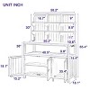 Outdoor 50.2" Potting Bench with Hutch, Solid Fir Wood Garden Workstation, Large Countertop with Shelves and Cabinets-Coolbibila - 4 of 4