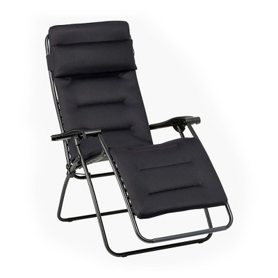 Lafuma R-Clip Batyline Iso Relaxation Patio and Poolside Zero Gravity Outdoor Foldable Lounge Recliner with Removable Canvas