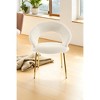 Mshliw Set of 1 Velvet Dining Chair with Curved Backrest, Upholstered Seat, Foam Cushion and Golden Metal Legs, Accent Side Chair for Dining Room - 4 of 4