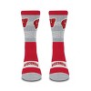 NCAA Wisconsin Badgers Mixer Crew Socks: Cushioned Heel & Toe, Knit Midweight Fabric - 2 of 3