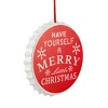 Northlight 4" Red "Have Yourself A Merry Little Christmas" Bottle Cap Ornament - 4 of 4