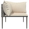 vidaXL Outdoor Patio Corner Sofa with Comfortable Cushions - Elegant Contemporary Design - Versatile - 3 of 4