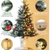 3ft Snow Flocked Pre-Lit Christmas Tree with 78 Lights, 8 Modes, Timer and Potted Base, Tabletop Mini Xmas Tree - 4 of 4