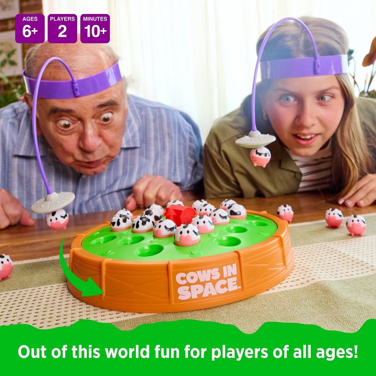 Cows in Space by What Do You Meme?: Educational Electronic Board Game, Animals & Fine Motor Skills, 2 Players, 4 of 8