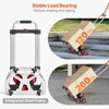 VEVOR Stair Climbing Cart, 260 lbs Capacity Stair Climber Hand Truck and Dolly, Heavy-Duty Folding Trolley Cart with Telescoping Handle, Silver - 4 of 4