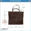Achla Designs 21" Arts & Craft Log Holder & Suede Carrier Roman Bronze & Brown - 3 of 4