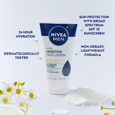 Nivea Men Sensitive Face Lotion with Vitamin E - SPF 15 - 2.5 fl oz
